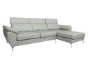 Ver imagem 1 de Sofá de Couro Hannover 3 Lugares com Chaise Baú Direita - Soft Gray