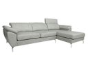 Ver imagem 3 de Sofá de Couro Hannover 3 Lugares com Chaise Baú Direita - Soft Gray