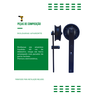Kit p/ Porta Celeiro 2 Roldanas Aparente - Tubular 2,00 M - Preto - 4