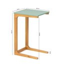 Ver imagem 3 de Mesa Lateral 40cm MDF com Pés de Madeira Maciça Bento Yescasa Verde