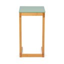 Ver imagem 5 de Mesa Lateral 40cm MDF com Pés de Madeira Maciça Bento Yescasa Verde