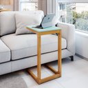 Ver imagem 1 de Mesa Lateral 40cm MDF com Pés de Madeira Maciça Bento Yescasa Verde