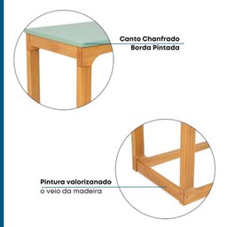 Mesa Lateral de Sofá em Madeira e MDF 40cm Bento Yescasa - 11