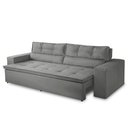 Ver imagem 6 de Sofá Retrátil e Reclinável 2 Lugares com Molas 1,50m Veneza Suede Cinza Mirra Decor