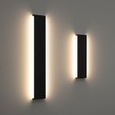 Ver imagem 4 de Arandela Stella Reflex Led 42cm Ip65 12w Bivolt Preto - 2700k - Luz Amarela