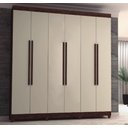 Ver imagem 2 de Guarda Roupa Elegance 6 Portas com Pes Imbuia/champanhe - Vlr