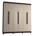 Ver imagem 1 de Guarda Roupa Elegance 6 Portas com Pes Imbuia/champanhe - Vlr