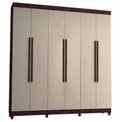 Ver imagem 1 de Guarda Roupa Elegance 6 Portas com Pes Imbuia/champanhe - Vlr