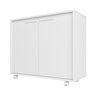 Balcão 2 Portas 1 Prateleiras 4 Pés com Rodízios Branco - 7