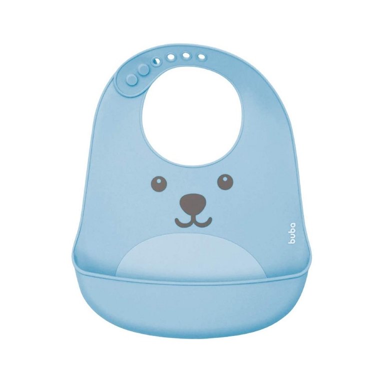 Babador de Silicone com Pega Migalhas Gumy Azul Buba Babador de Silicone com Pega Migalhas Gumy Azul Buba