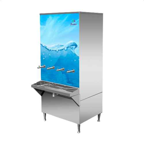 Bebedouro Industrial Coluna 200 Litros Gelado 110v Adesivado Frisbel - 4