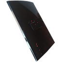 Ver imagem 1 de Conjunto 4x2 Linha Ebony Sleek Alto Brilho Margirius 4x2" 1 Tomada 2p+t 20 a + 1 Tomada 20 a Vermelh