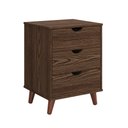 Ver imagem 3 de Mesa De Cabeceira 3 Gavetas Grécia Plus Pés Retrô - Canela