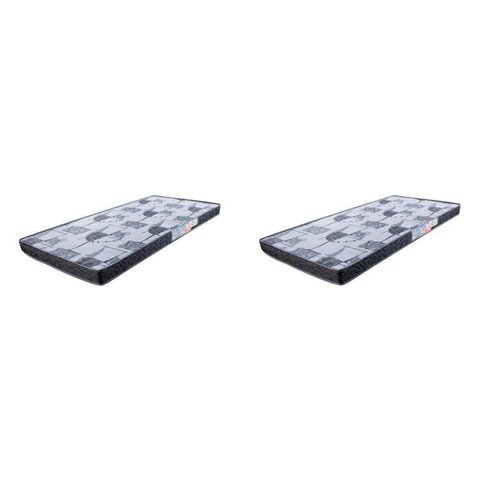 Kit 2 Colchões Solteiro Espuma D20 88CMX14CMX188CM e 78CMX12CMX188CM Astra Montreal Cinza Branco