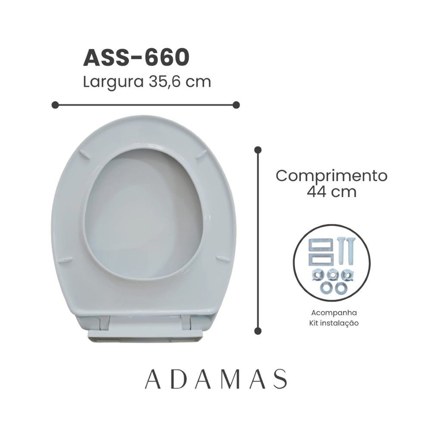 Assento Sanitario Adamas Adm-660 Soft Close - 3