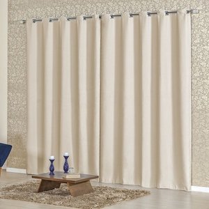 Cortina Blackout Tecido 5,00x2,70 Para Trilho Simples:PALHA