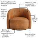 Ver imagem 5 de Poltrona Decorativa Organica Joy Base Giratoria Courino Tcs 727 Moll