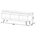 Ver imagem 2 de Rack Bancada Classic 2 Gavetas com Nicho 1.8 Off White Freijó Touch - Imcal