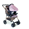 Carrinho de Bebê Milano Reversível II Capuccino/Rosa 1016 Galzerano - 2