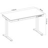 Mesa Escritório 114,8cm com Regulagem de Altura Elétrica e USB Musa - 5