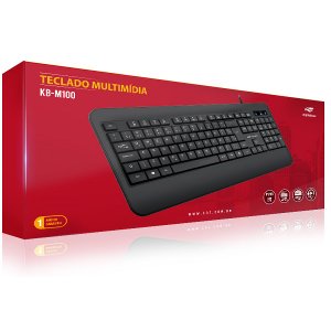 Teclado Multimidia Usb Kb-m100bk Preto C3 Tech