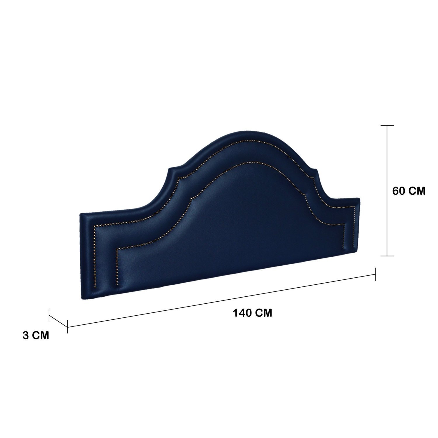Cabeceira Casal Estofada para Cama Box com Tachas 140x60cm Provençal Luxo Dupla - 3