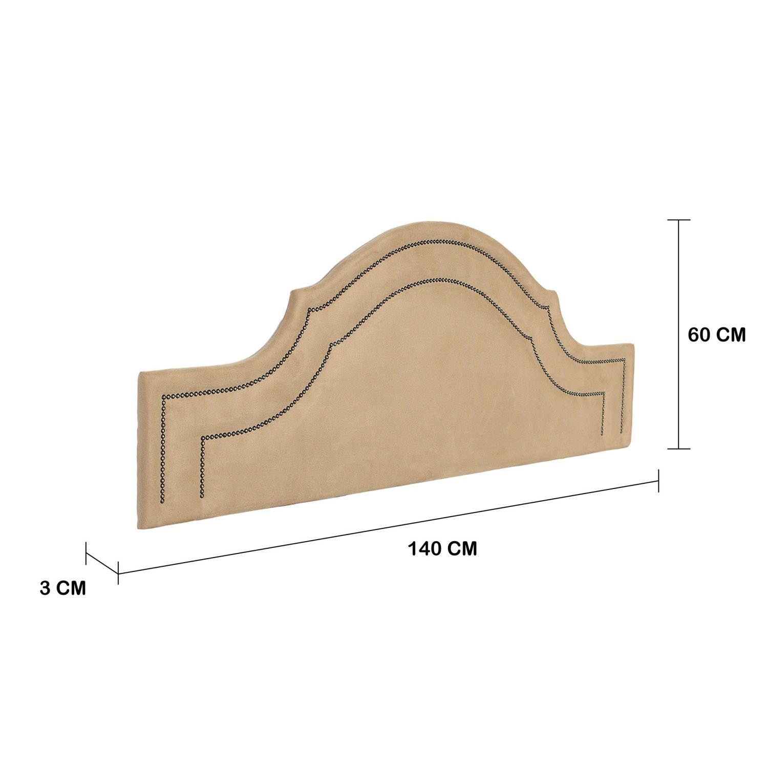 Cabeceira Casal Estofada para Cama Box com Tachas 140x60cm Provençal Luxo Dupla - 3