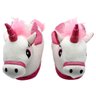 Pantufa Unicórnio com Asas Tamanho P 33/34/35 Branco e Rosa Zona Criativa - 2