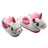 Pantufa Unicórnio com Asas Tamanho P 33/34/35 Branco e Rosa Zona Criativa - 1