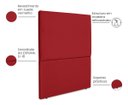 Ver imagem 3 de Cabeceira Cama Box Organica Solteiro 90cm Luna Suede C/frame Vermelho