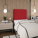Ver imagem 1 de Cabeceira Cama Box Organica Solteiro 90cm Luna Suede C/frame Vermelho