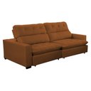 Ver imagem 2 de Sofa Retratil Reclinavel 2 Lugares 260cm Veludo Andreia Laranja Terracota