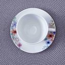 Ver imagem 6 de Jogo 6 Xícaras com Pires Chá Café 250ml Tramontina Floratta Porcelana Floral Servir Mesa Posta