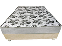 Ver imagem 2 de Cama Box Casal Suede Bege + Colchão Casal Suede Cinza Espuma 138x188x55