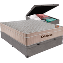 Ver imagem 1 de Cama Box Baú e Colchão Airtech Springpocket Molas Ensacadas Casal Ortobom: Cinza