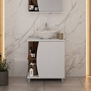 Ver imagem 1 de Gabinete para Banheiro 60cm Moab Branco/Freijó