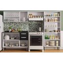 Ver imagem 2 de Cozinha Modulada Completa Evidence 4pçs (2 Armários Balcão Paneleiro) C4p55 Branco/preto -