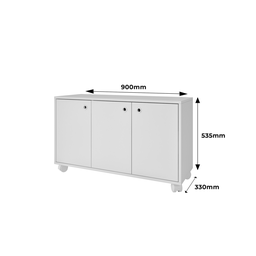 Armário Multiuso 3 Portas 1 Prateleira MDP 15mm - 3