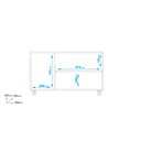 Ver imagem 4 de Armário Multiuso para Escritório 3 Portas 1 Prateleira MDP 53,5x90x33cm Branco