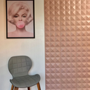 Ver imagem 4 de Revestimento 3D Premium 22 Placas, Pirâmide Rose + Fita 3m