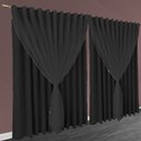 Ver imagem 1 de Cortina Blackout Blecaute Quarto 7,00 X 2,80 Miami Preto