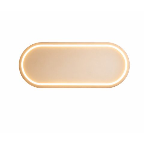 Espelho Oval Moderno Jateado LED 3 Cores 40x70 cm Touch
