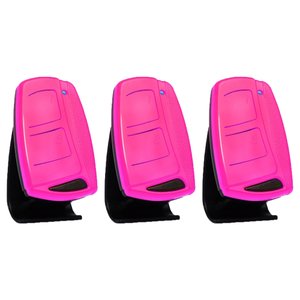 3 Controle Portão Eletrônico Alarme 433,92Mhz Garen Ppa Rcg com Clip de Fixação Rosa