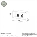 Ver imagem 4 de Nicho Retangular 100% Mdf Basic Tb156 Freijó/off White - Dalla Costa