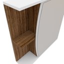 Ver imagem 5 de Armário Espelheira para Banheiro Moab Branco/Tannat