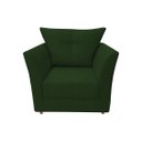 Ver imagem 2 de Poltrona Decorativa Isis Suede Verde Pés Madeira Mz Decor