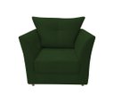 Ver imagem 2 de Poltrona Decorativa Isis Suede Verde Pés Madeira Mz Decor