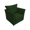 Ver imagem 1 de Poltrona Decorativa Isis Suede Verde Pés Madeira Mz Decor