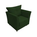 Ver imagem 1 de Poltrona Decorativa Isis Suede Verde Pés Madeira Mz Decor