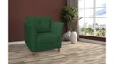 Ver imagem 3 de Poltrona Decorativa Isis Suede Verde Pés Madeira Mz Decor